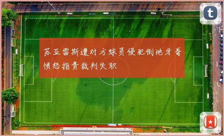 苏亚雷斯遭对方球员侵犯倒地牙哥愤怒指责裁判失职